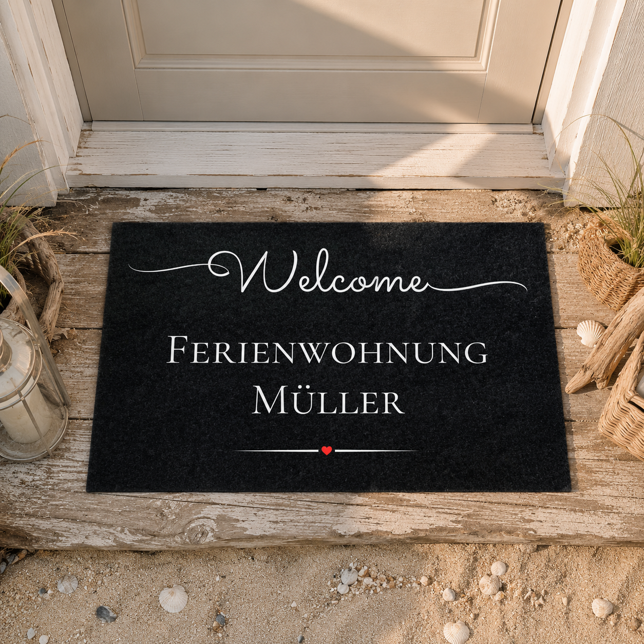 Personalisierbare Fußmatte für Gastgeber