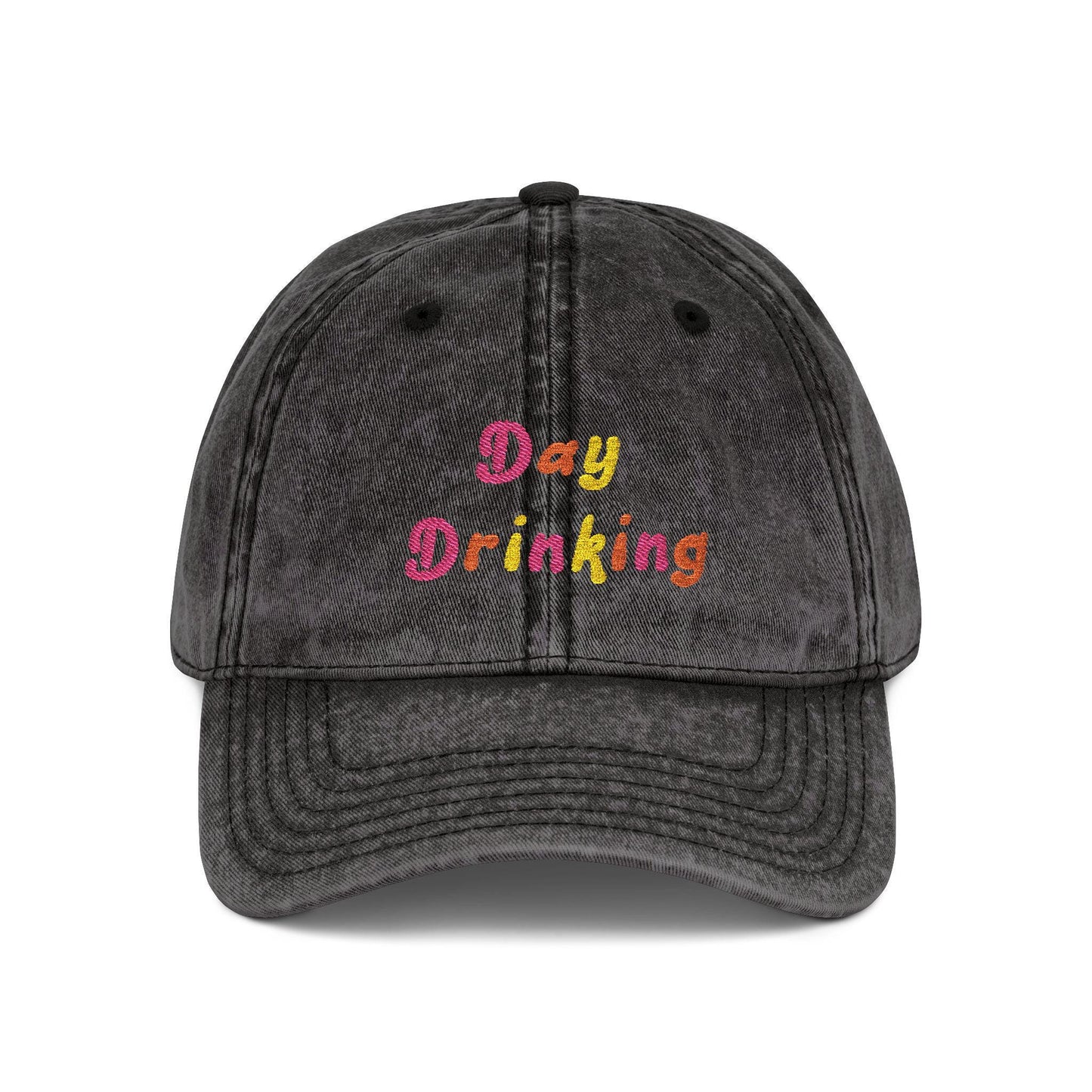 Vintage Day Drinking Cap | Colourful embroidered hen party | Bachelorette | Gift for groom and bride | Fatherâs Day, birthday | Mallorca