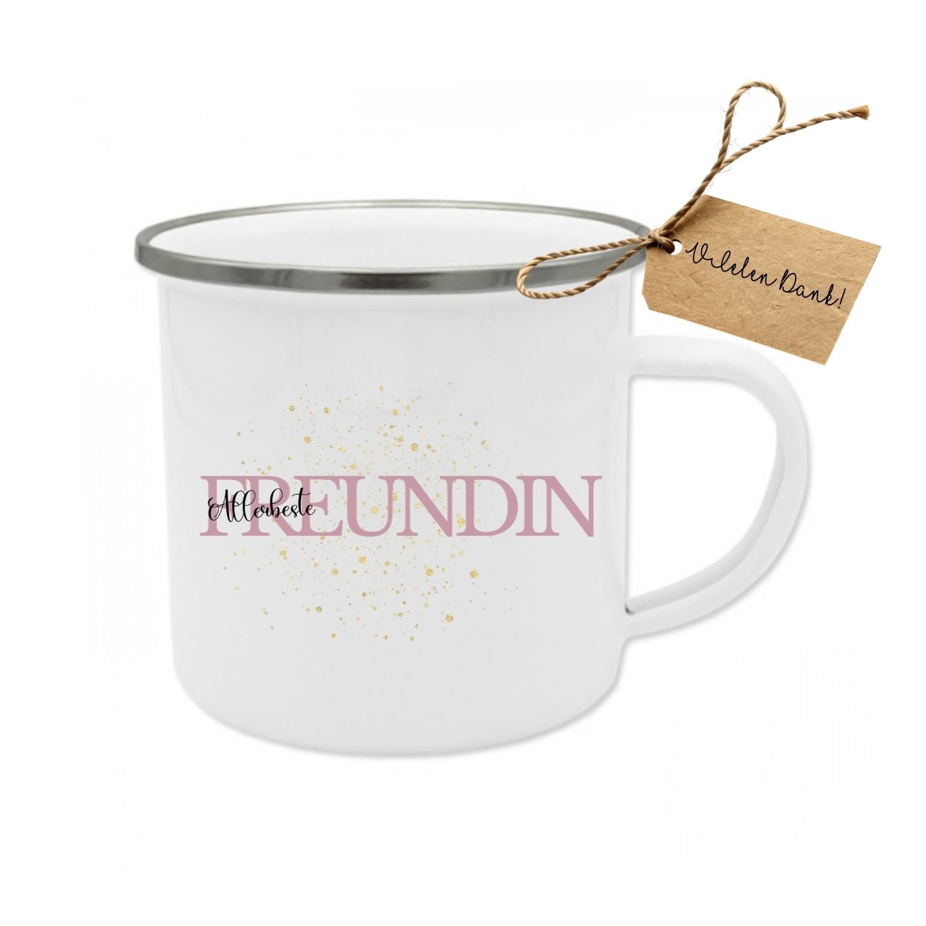 "Weltbeste Mama" Emaille-Tasse