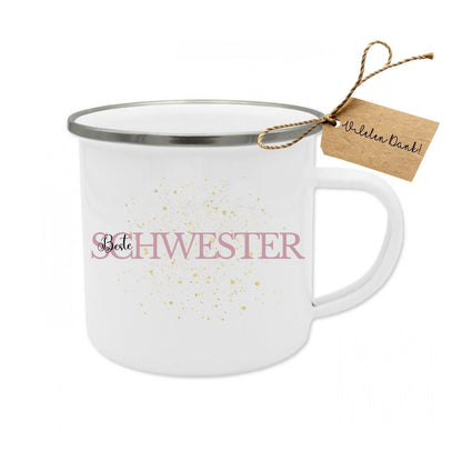 "Weltbeste Mama" Emaille-Tasse