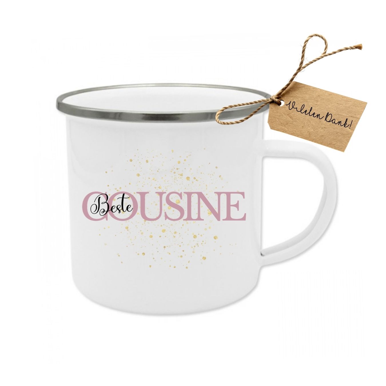 "Weltbeste Mama" Emaille-Tasse