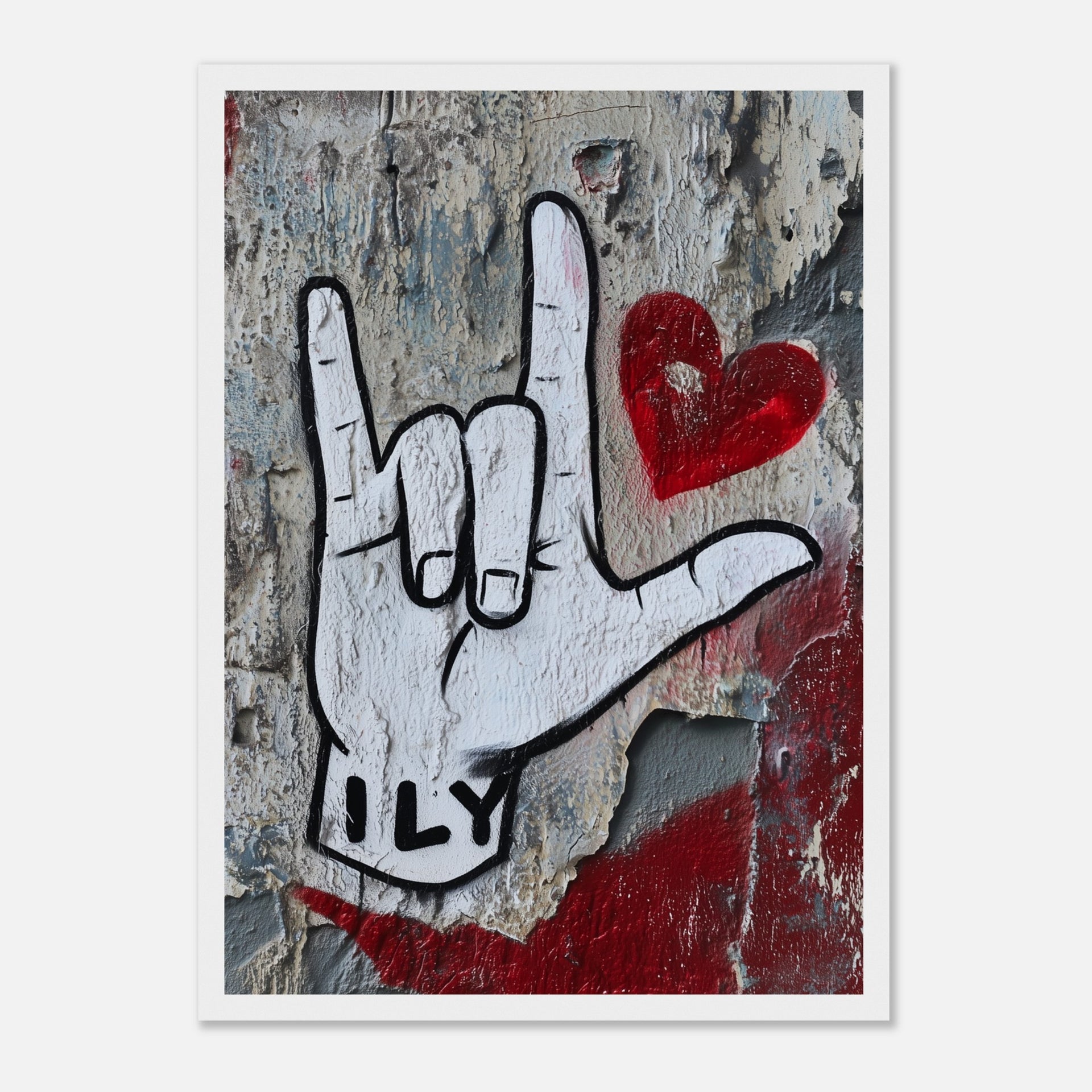 I love you-Streetart-Poster – FCK-Mondays, image size:1920x1920