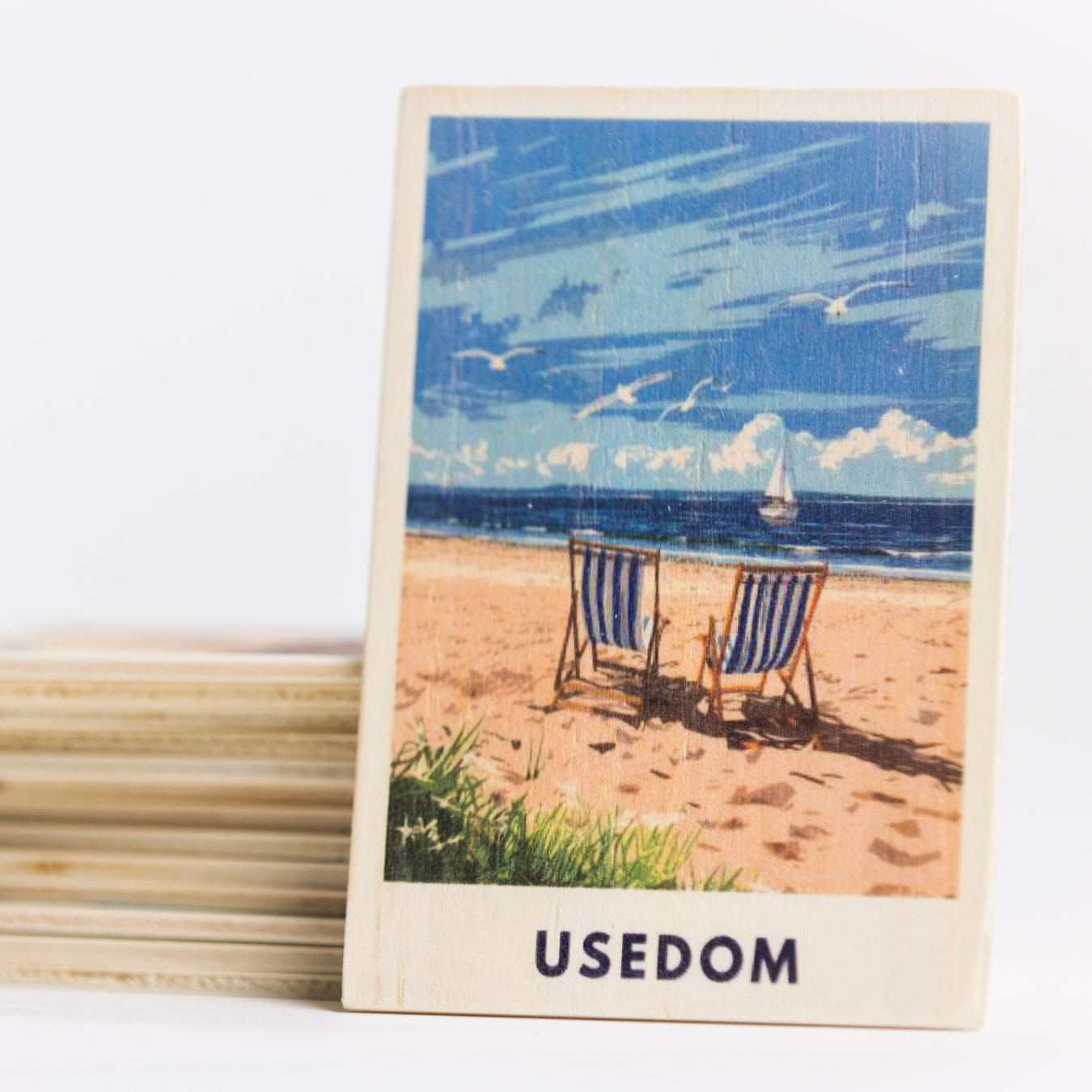 Ostsee Holz Postkarten