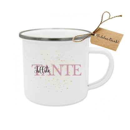 "Weltbeste Mama" Emaille-Tasse
