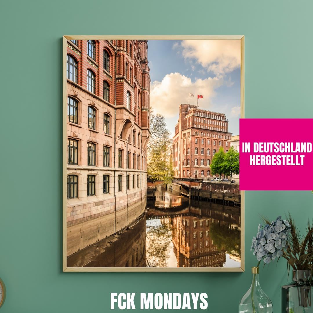 Hamburg Nikolaifleet Trostbrücke Poster | Historische Speicherstadt | Fleet Elbe | Hanseatische Architektur | Hamburg Altstadt Fotografie