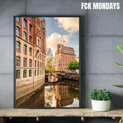 Hamburg Nikolaifleet Trostbrücke Poster | Historische Speicherstadt | Fleet Elbe | Hanseatische Architektur | Hamburg Altstadt Fotografie