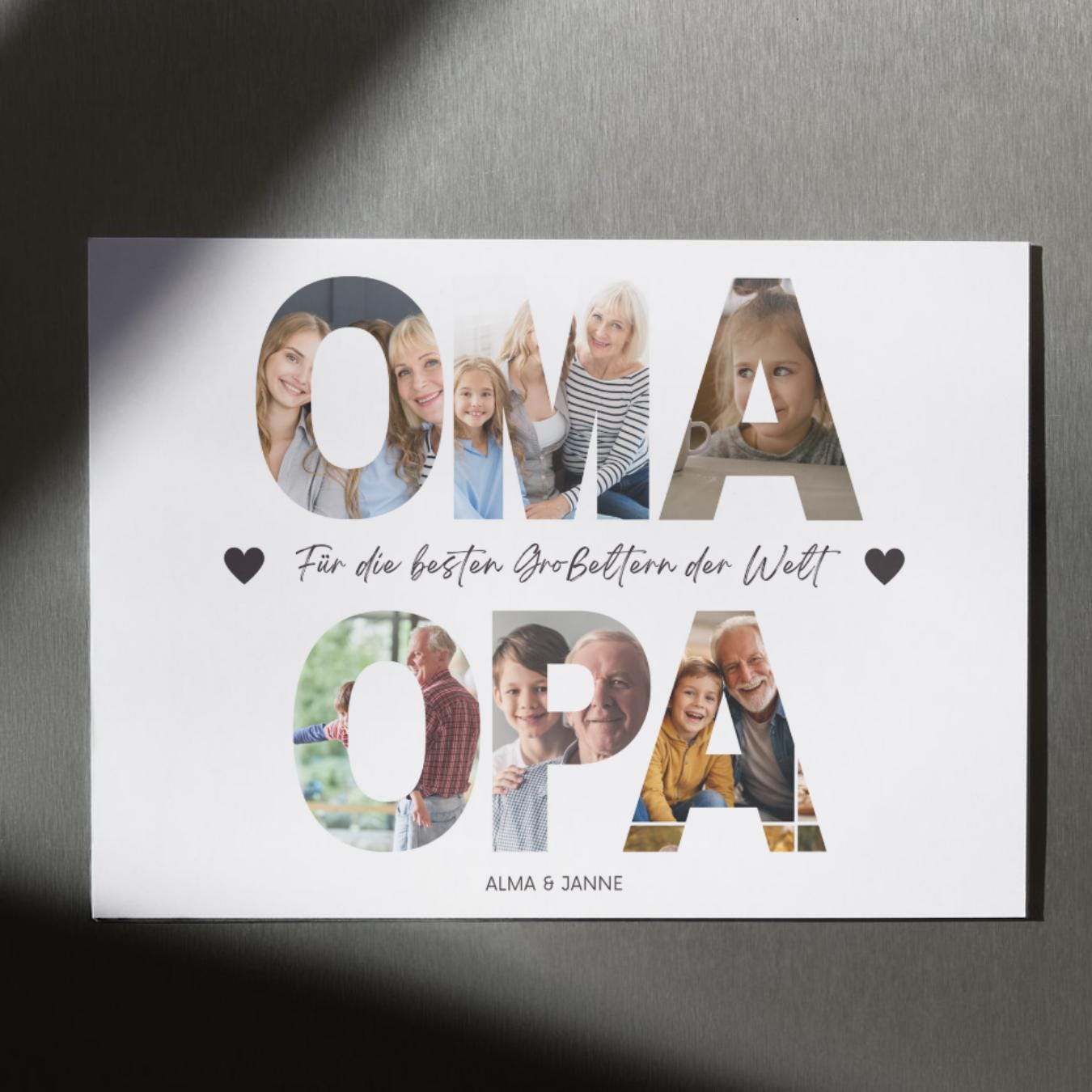 Grandma and Grandpa gift, birthday gift, Christmas gift, grandparents photo collage, personalized picture, grandchild gift