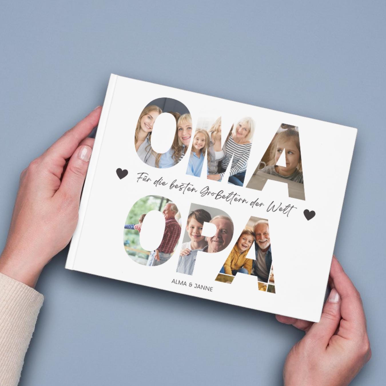 Grandma and Grandpa gift, birthday gift, Christmas gift, grandparents photo collage, personalized picture, grandchild gift
