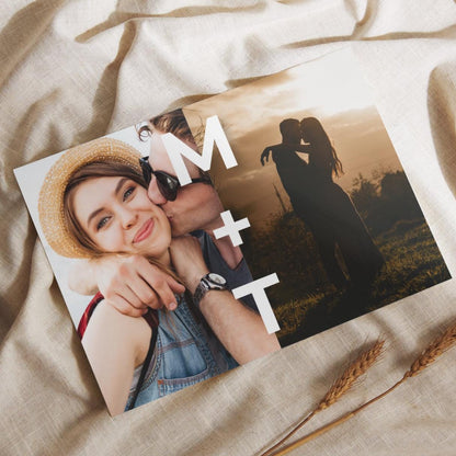 Personalized Wedding Gift, Engagement & Anniversary Present, Custom Couple Wall Art, Poster with Names Date Initials, “You” “Me” “Us”