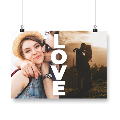 Personalized Wedding Gift, Engagement & Anniversary Present, Custom Couple Wall Art, Poster with Names Date Initials, “You” “Me” “Us”