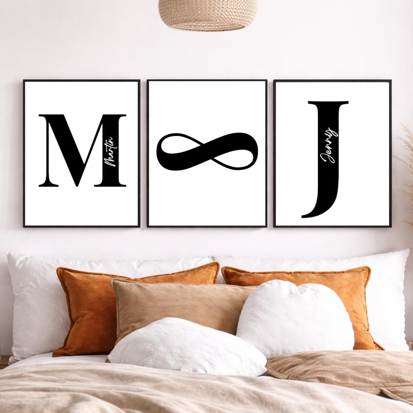 Couple Poster with Names – Personalized Valentine’s Day Gift, Custom Photo Poster, 3-Piece Set for Anniversary, Modern Living Room Wall Art