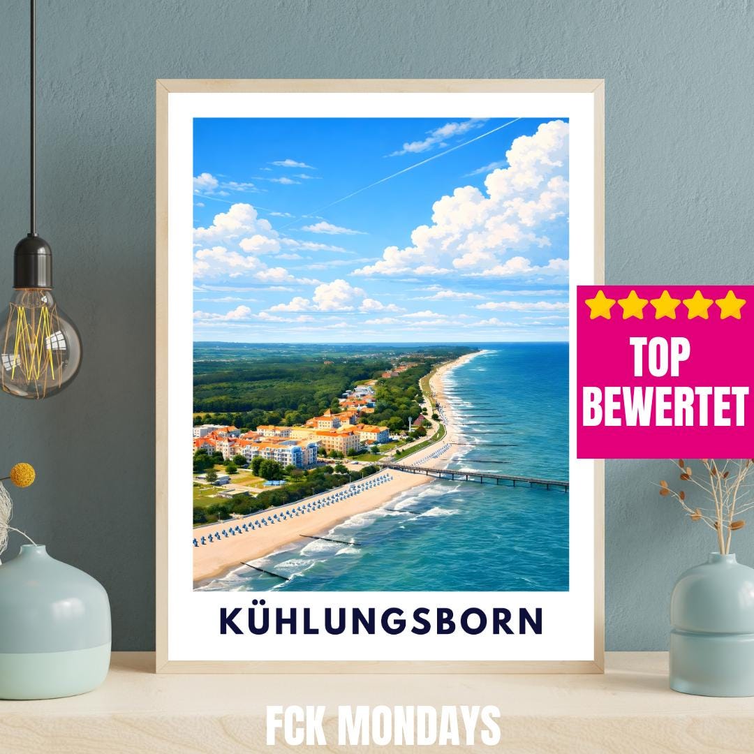 Kuehlungsborn Poster | Baltic Sea Beach Wall Art | Kuehlungsborn Pier | Mecklenburg Vorpommern Coast | Baltic Sea Seaside Resorts Wall Art