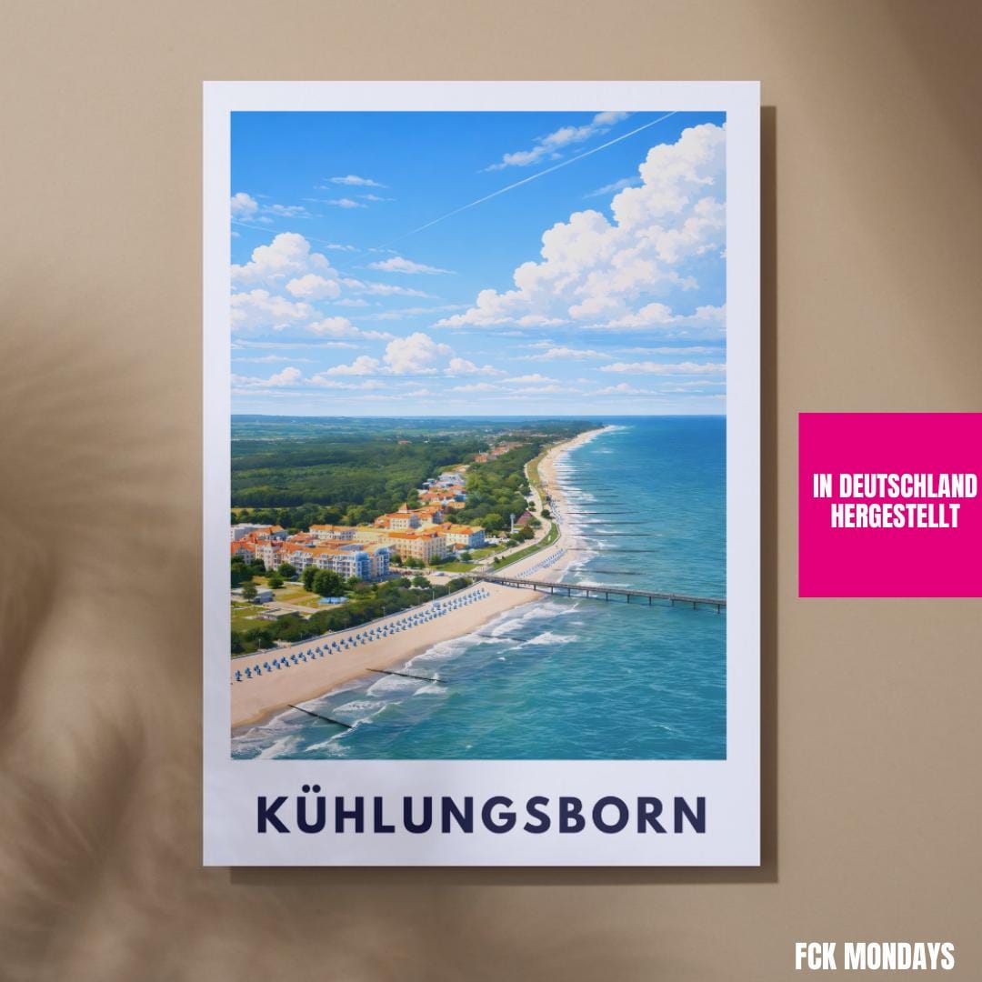 Kuehlungsborn Poster | Baltic Sea Beach Wall Art | Kuehlungsborn Pier | Mecklenburg Vorpommern Coast | Baltic Sea Seaside Resorts Wall Art