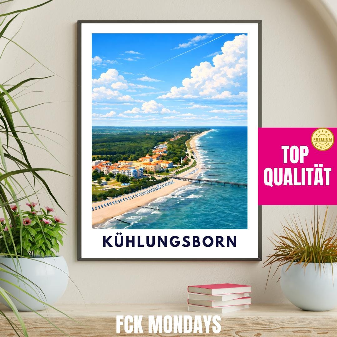 Kuehlungsborn Poster | Baltic Sea Beach Wall Art | Kuehlungsborn Pier | Mecklenburg Vorpommern Coast | Baltic Sea Seaside Resorts Wall Art