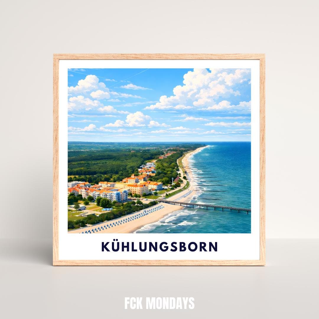 Kuehlungsborn Poster | Baltic Sea Beach Wall Art | Kuehlungsborn Pier | Mecklenburg Vorpommern Coast | Baltic Sea Seaside Resorts Wall Art
