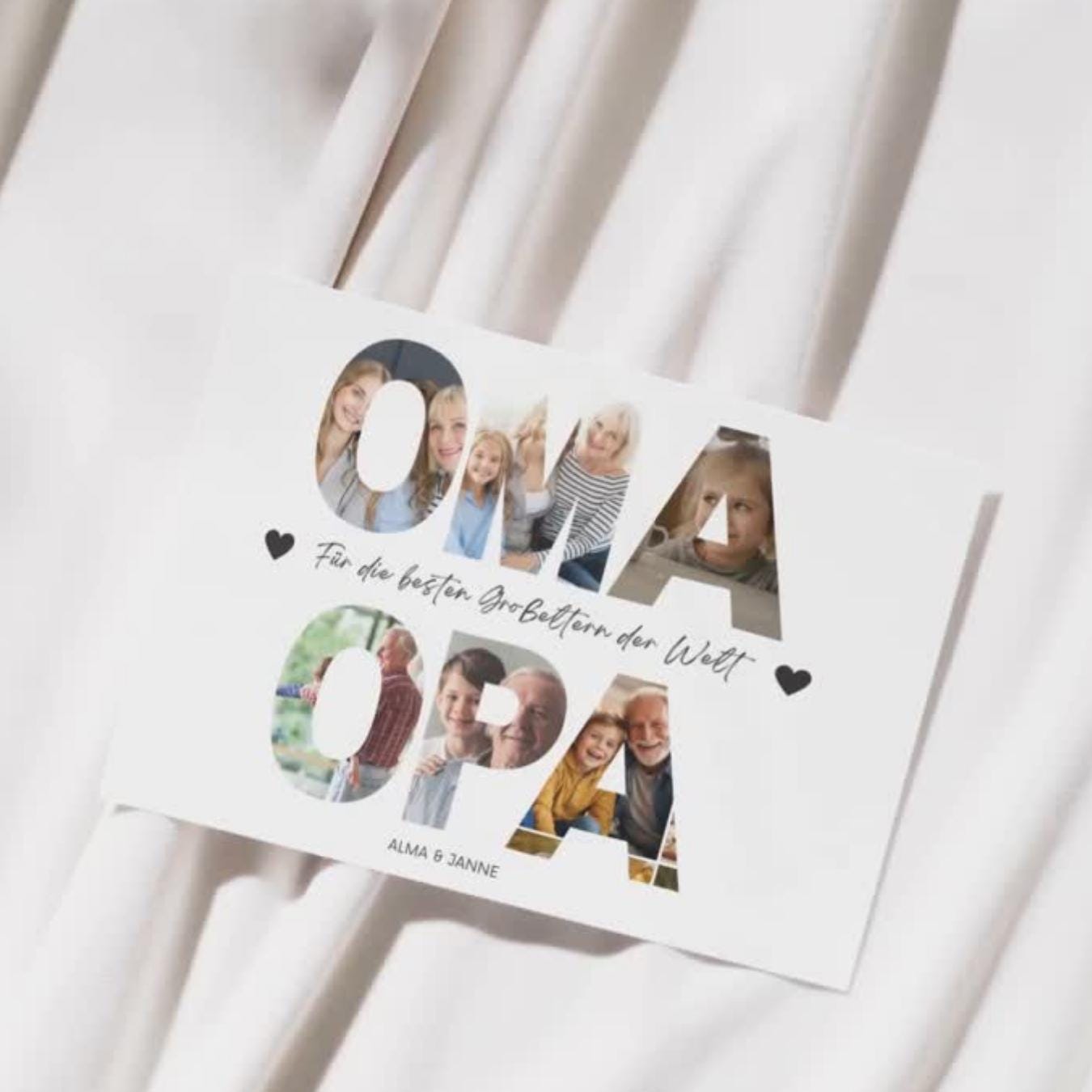 Grandma and Grandpa gift, birthday gift, Christmas gift, grandparents photo collage, personalized picture, grandchild gift