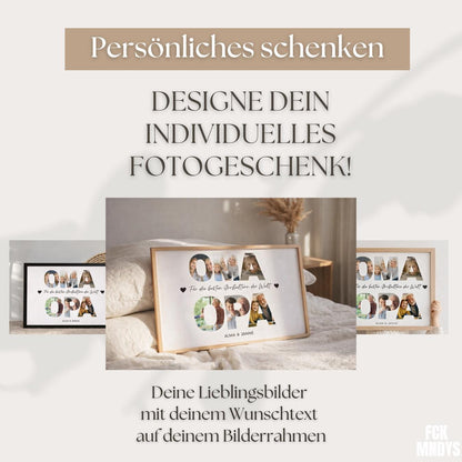 Grandma and Grandpa gift, birthday gift, Christmas gift, grandparents photo collage, personalized picture, grandchild gift