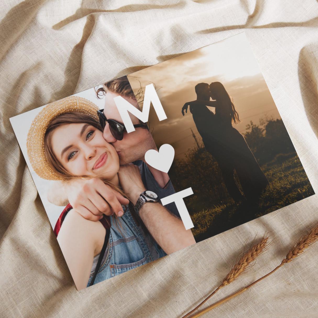 Personalized Wedding Gift, Engagement & Anniversary Present, Custom Couple Wall Art, Poster with Names Date Initials, “You” “Me” “Us”