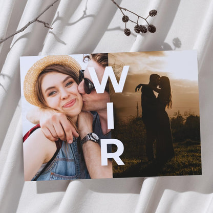 Personalized Wedding Gift, Engagement & Anniversary Present, Custom Couple Wall Art, Poster with Names Date Initials, “You” “Me” “Us”