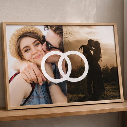 Personalized Wedding Gift, Engagement & Anniversary Present, Custom Couple Wall Art, Poster with Names Date Initials, “You” “Me” “Us”