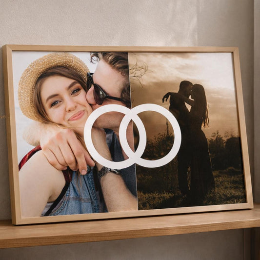 Personalized Wedding Gift, Engagement & Anniversary Present, Custom Couple Wall Art, Poster with Names Date Initials, “You” “Me” “Us”