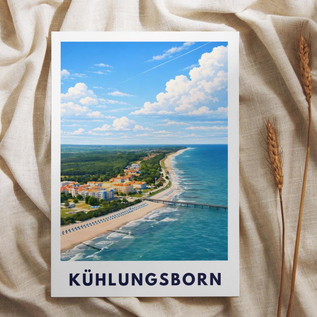 Kuehlungsborn Poster | Baltic Sea Beach Wall Art | Kuehlungsborn Pier | Mecklenburg Vorpommern Coast | Baltic Sea Seaside Resorts Wall Art