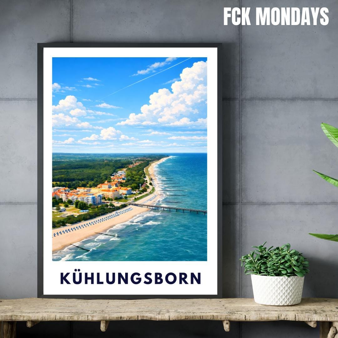 Kuehlungsborn Poster | Baltic Sea Beach Wall Art | Kuehlungsborn Pier | Mecklenburg Vorpommern Coast | Baltic Sea Seaside Resorts Wall Art