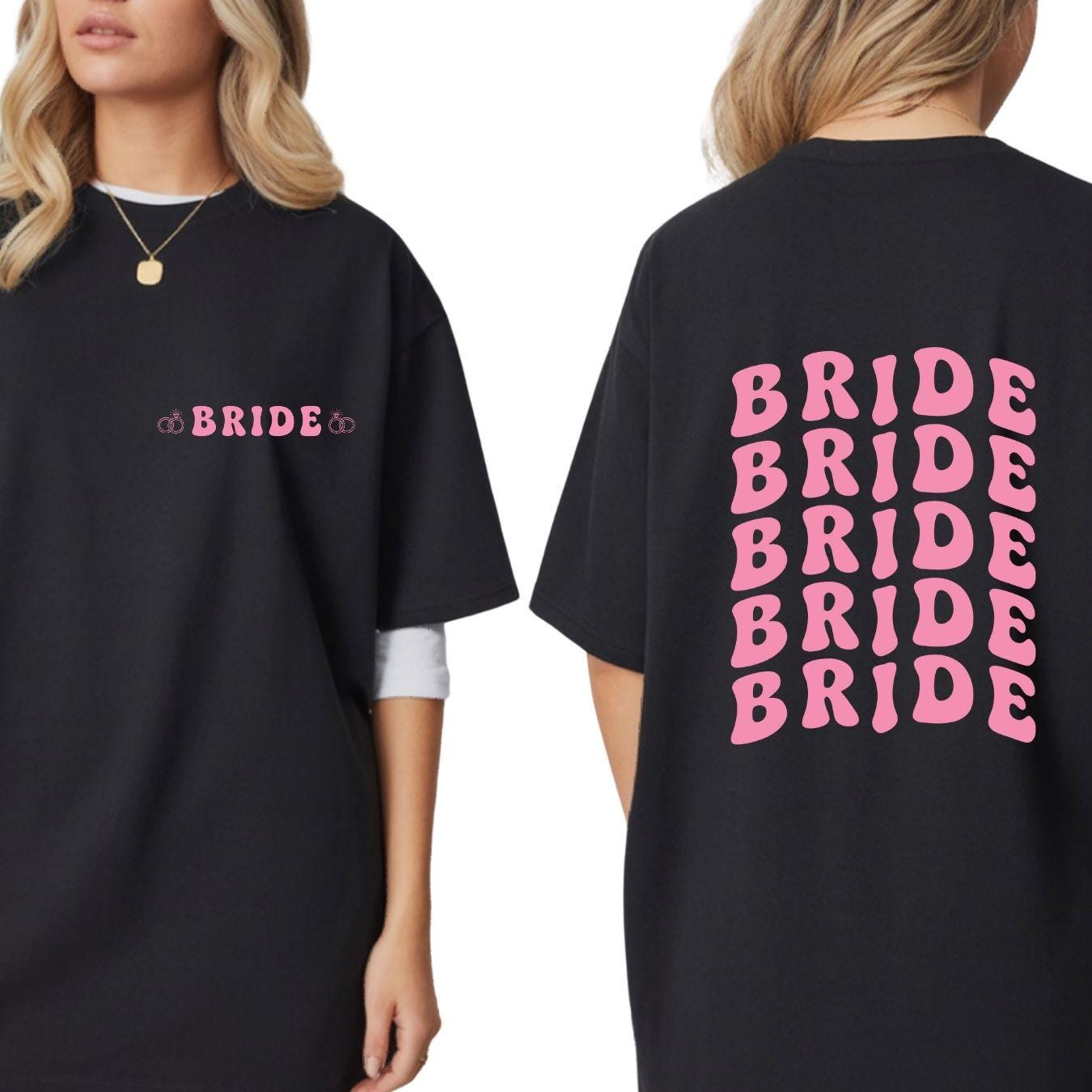 Team Bride Shirt with Back Print | Bachelorette Party Shirt | Bride Tribe Outfit | Bella Canvas 3001 | Bridal Party T-Shirt