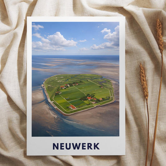Neuwerk Poster | Neuwerk North Sea Island | Wadden Sea National Park Wall Art | Mudflat Hiking Print | Elbe Coastal Decor Gift