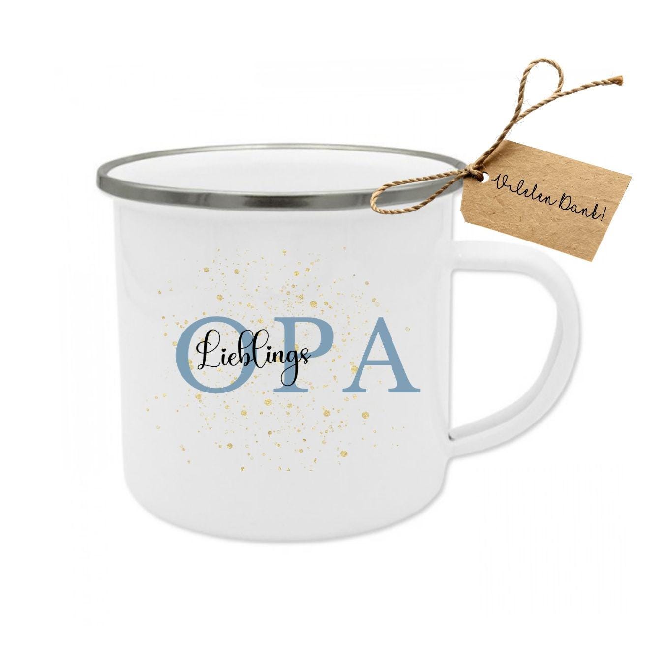Cup Mum Gift Mother's Day | Dad Father's Day | Grandma Grandpa Enamel Mug | Christmas Birthday Favourite Grandma Gift Idea Grandchildren