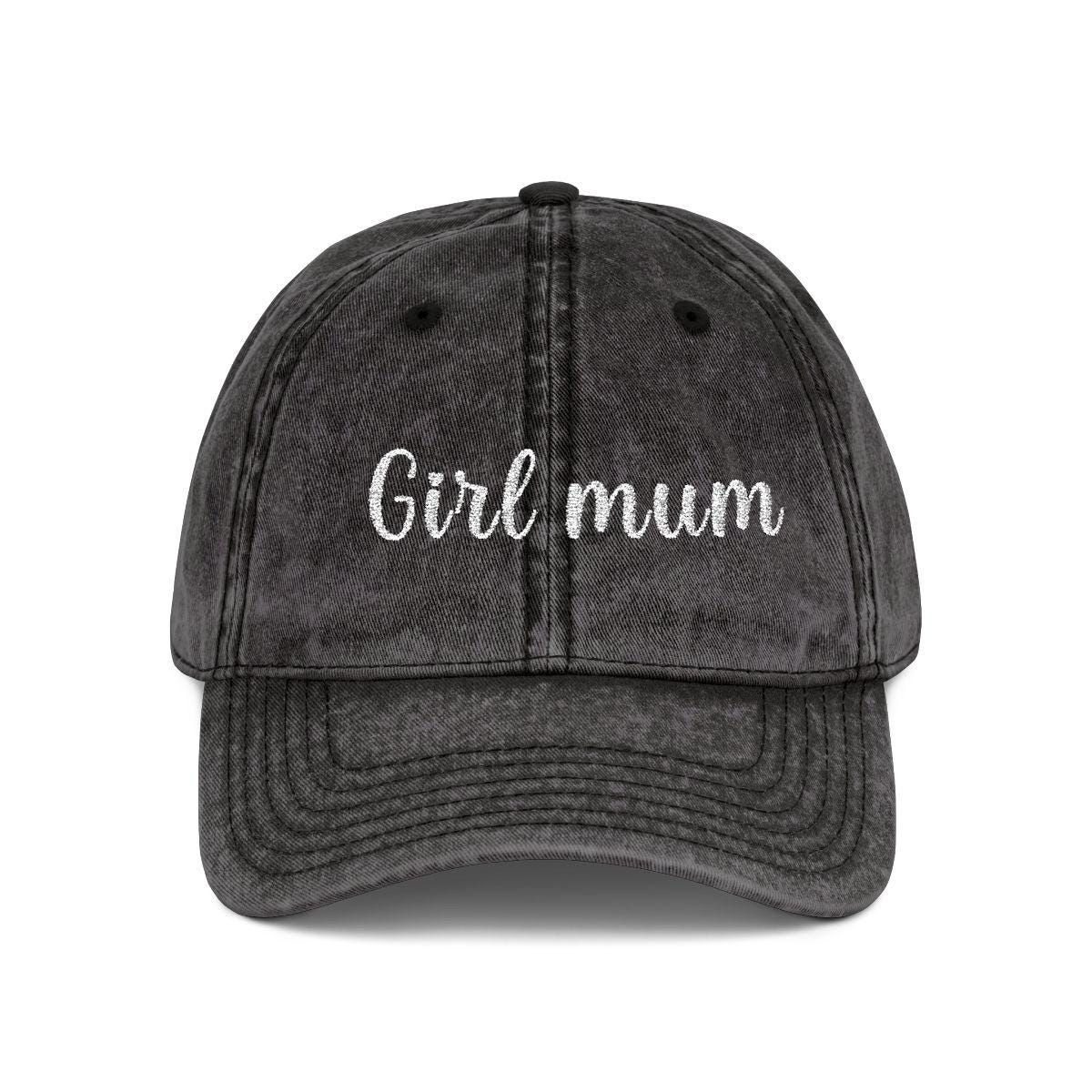 Girl Mum Vintage Cap | Embroidered Mom Hat | Gift for Girl Mom | Adjustable Cotton Baseball Cap | Mother’s Day & Christmas Gift Boy Mommy