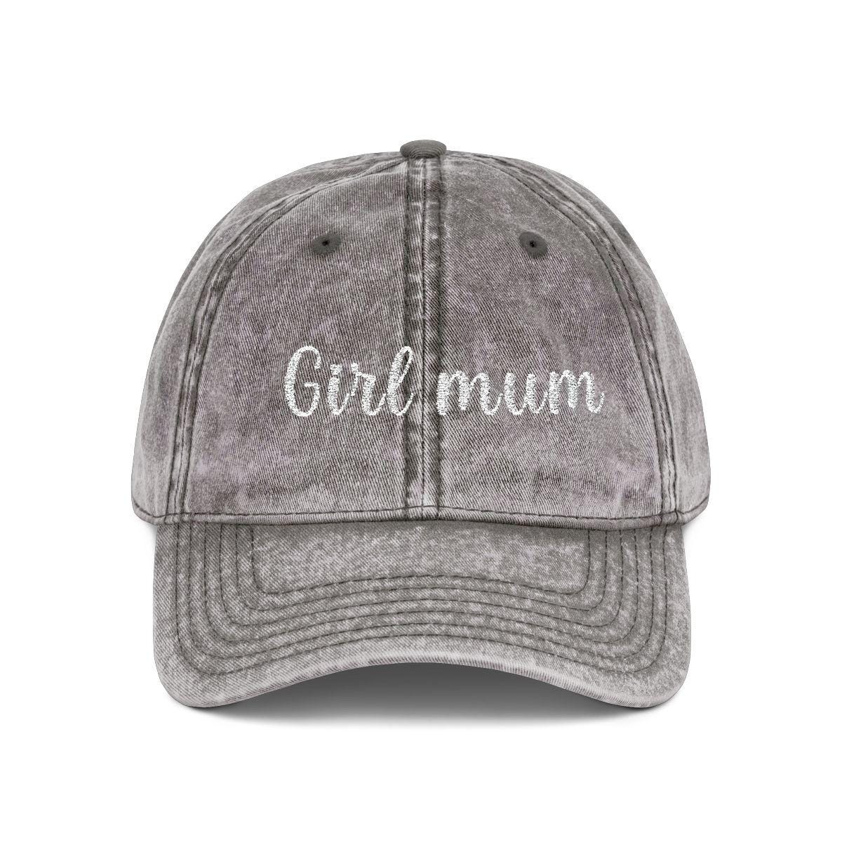 Girl Mum Vintage Cap | Embroidered Mom Hat | Gift for Girl Mom | Adjustable Cotton Baseball Cap | Mother’s Day & Christmas Gift Boy Mommy
