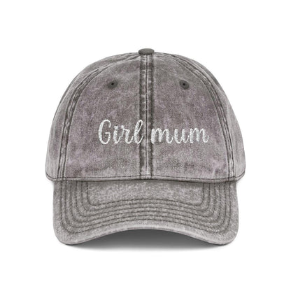 Girl Mum Vintage Cap | Embroidered Mom Hat | Gift for Girl Mom | Adjustable Cotton Baseball Cap | Mother’s Day & Christmas Gift Boy Mommy