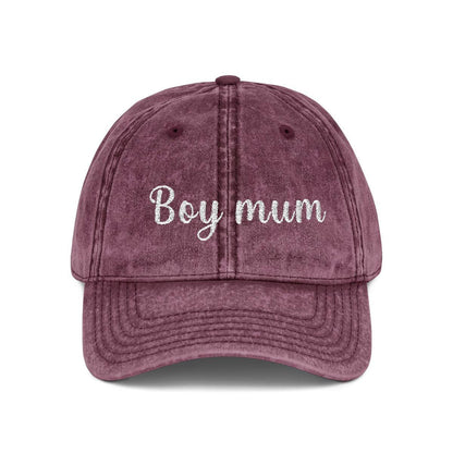 Girl Mum Vintage Cap | Embroidered Mom Hat | Gift for Girl Mom | Adjustable Cotton Baseball Cap | Mother’s Day & Christmas Gift Boy Mommy