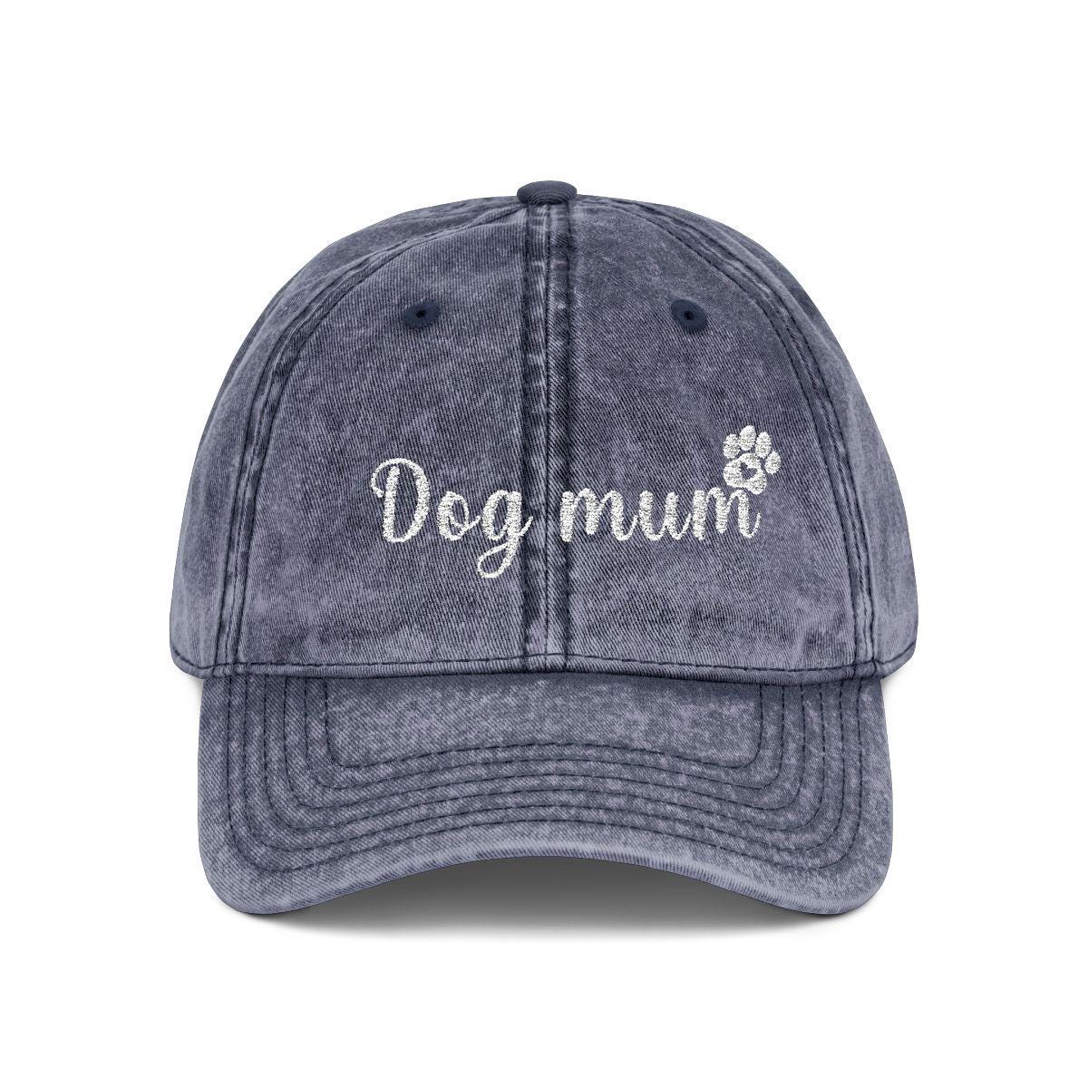Dog Mum Vintage Cap | Embroidered Mom Hat | Gift for Dog mothers | Adjustable Cotton Baseball Cap | Mother’s Day & Christmas Dog Mommy