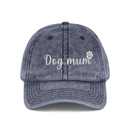 Dog Mum Vintage Cap | Embroidered Mom Hat | Gift for Dog mothers | Adjustable Cotton Baseball Cap | Mother’s Day & Christmas Dog Mommy