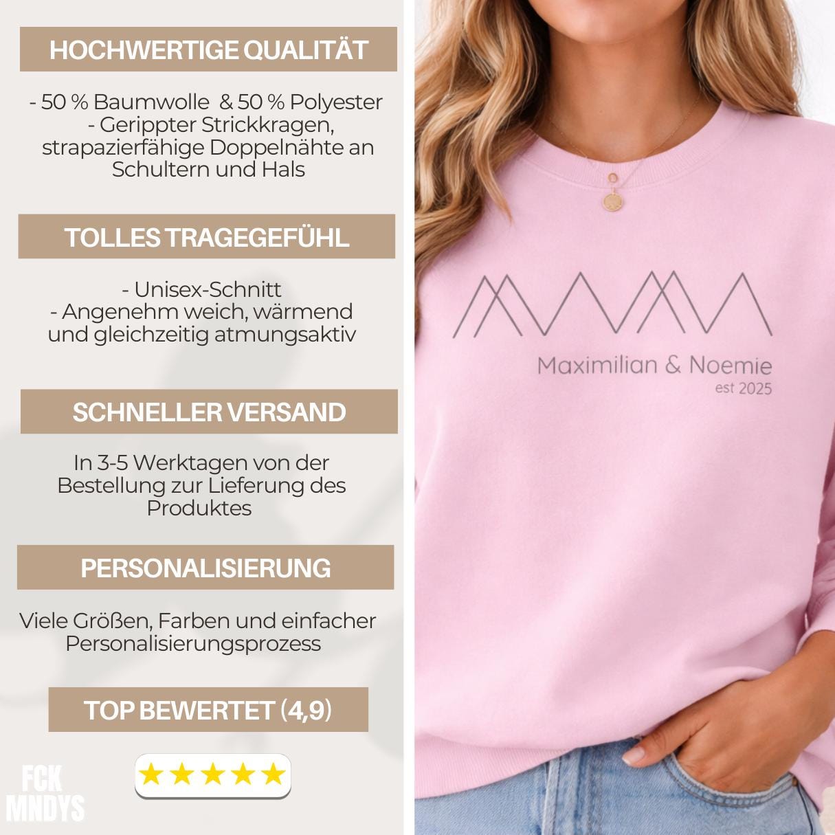 Personalised mum jumper with name and year | Mum jumper gift | Expectant mum | Announcement, Mother's Day | Mum Sweater