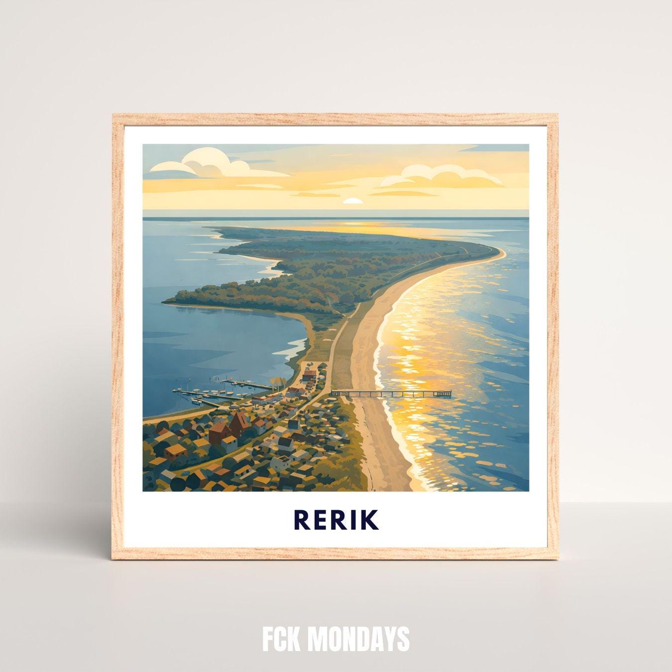 Rerik Baltic Sea Poster | Salzhaff & Beach Wall Art | Coastal Germany Print | Sunset Seascape Decor | Maritime Vacation Home Artwork