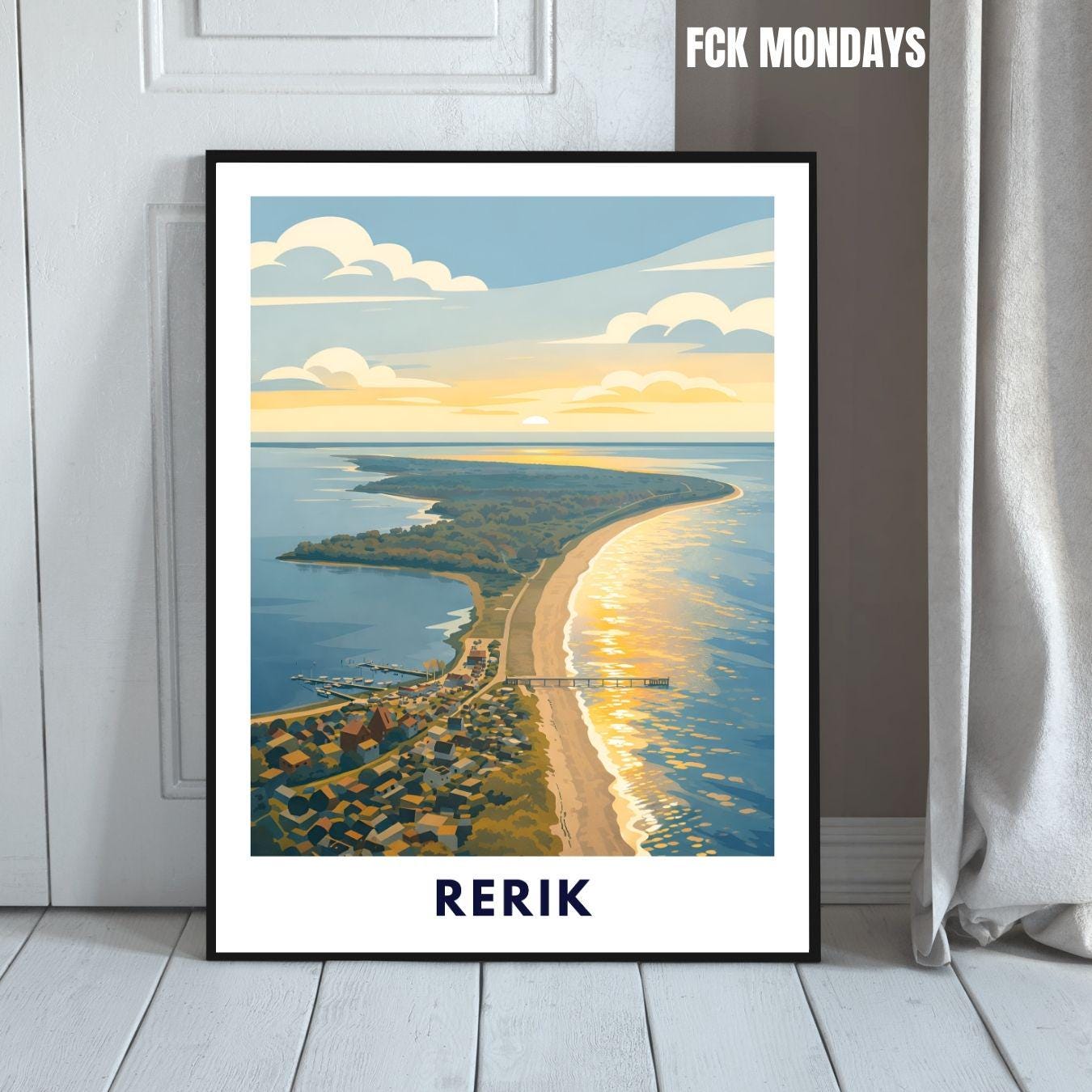 Rerik Baltic Sea Poster | Salzhaff & Beach Wall Art | Coastal Germany Print | Sunset Seascape Decor | Maritime Vacation Home Artwork