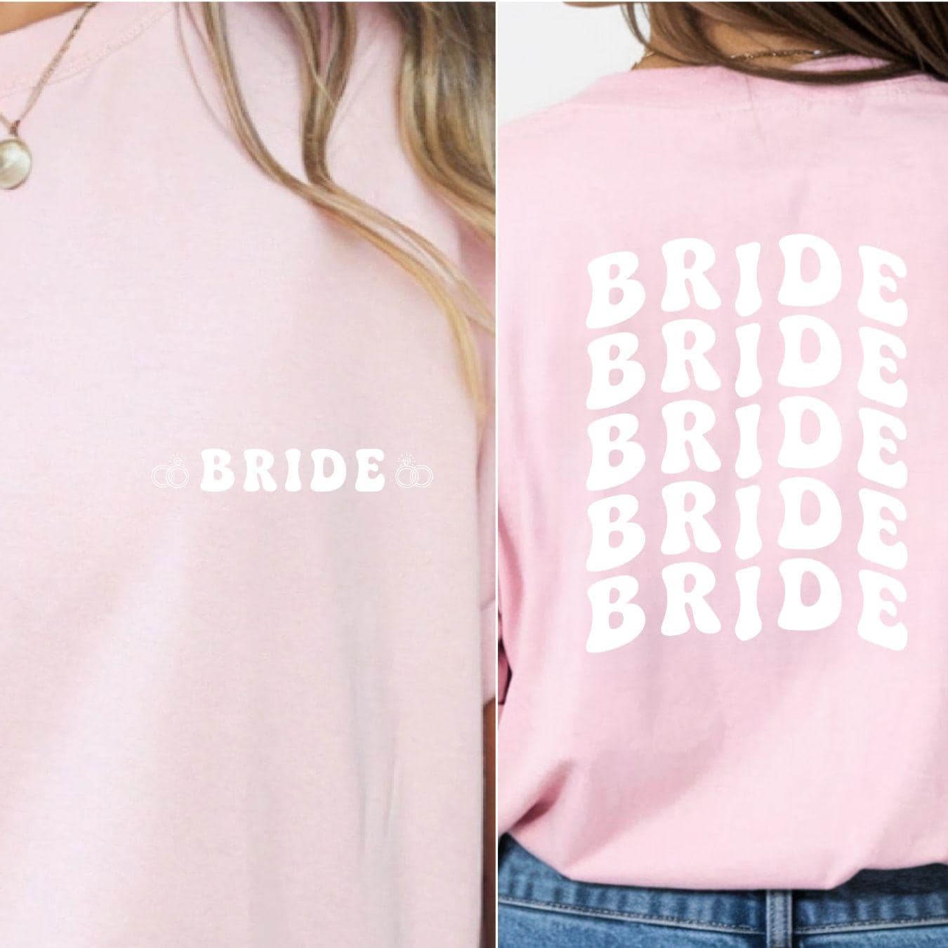 Team Bride Shirt with Back Print | Bachelorette Party Shirt | Bride Tribe Outfit | Bella Canvas 3001 | Bridal Party T-Shirt