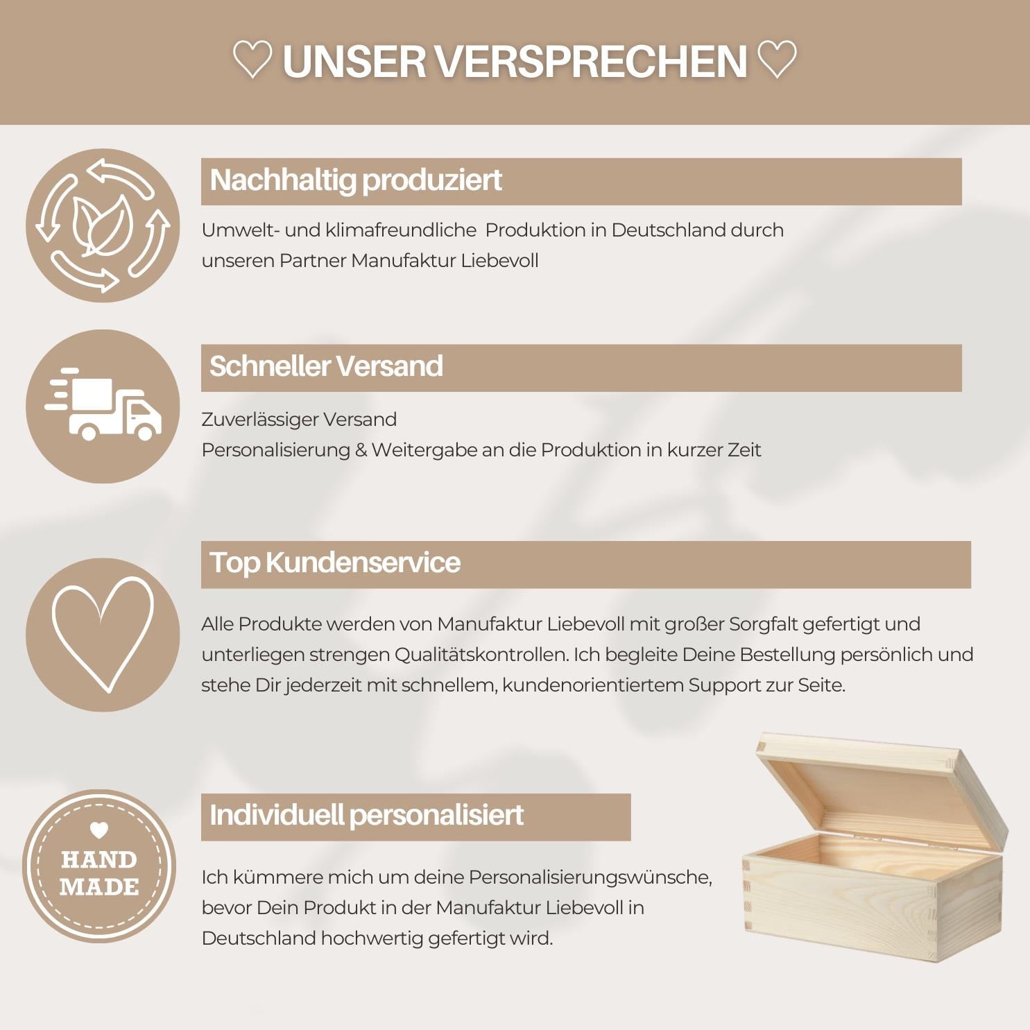 Personalized Baby Keepsake Box Wood with Name & Birth Details | Rainbow Moon Design | Baby Memory Box for Birth or Baptism | Baby Gift