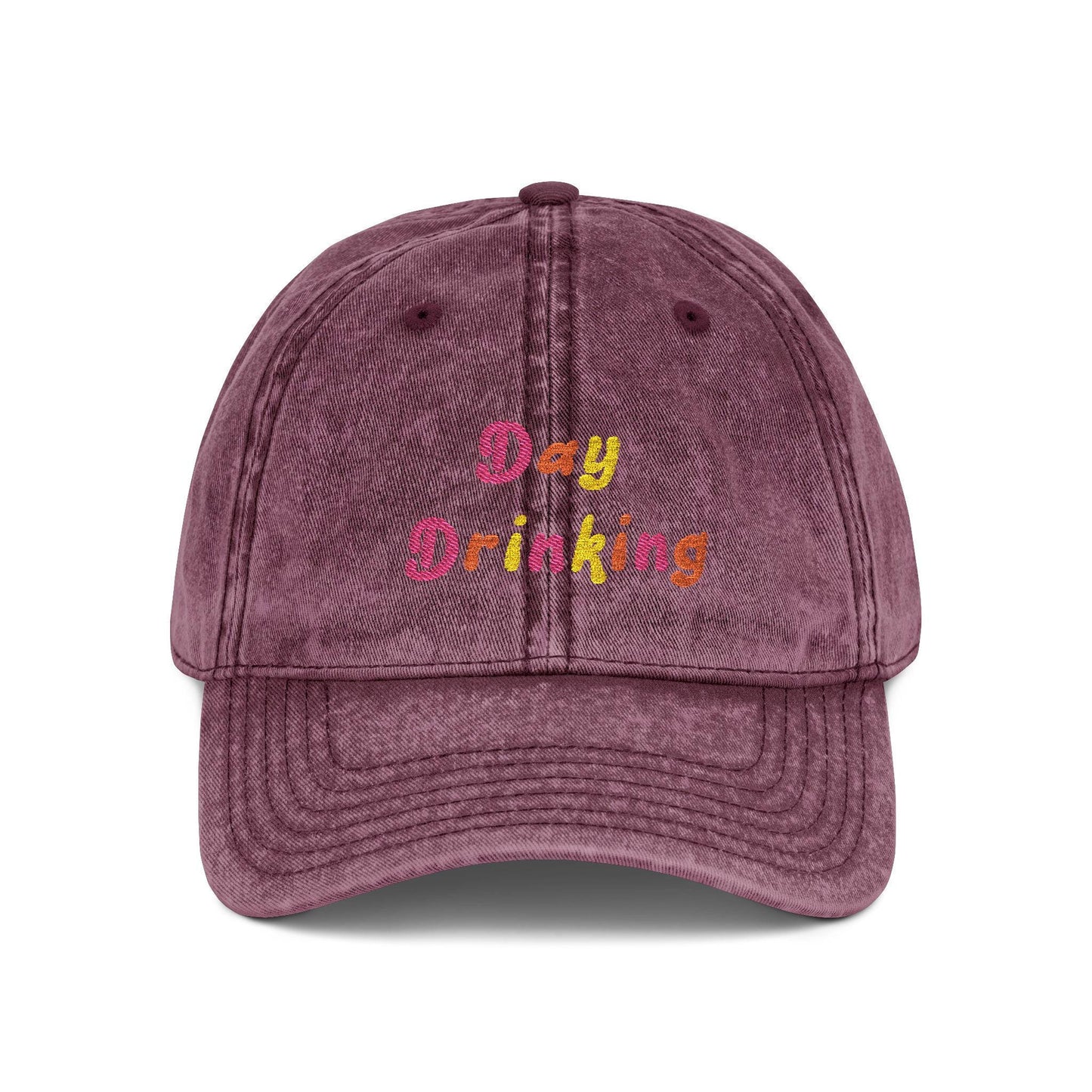 Vintage Day Drinking Cap | Colourful embroidered hen party | Bachelorette | Gift for groom and bride | Father’s Day, birthday | Mallorca