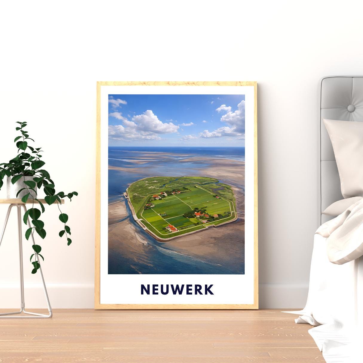 Neuwerk Poster | Neuwerk North Sea Island | Wadden Sea National Park Wall Art | Mudflat Hiking Print | Elbe Coastal Decor Gift