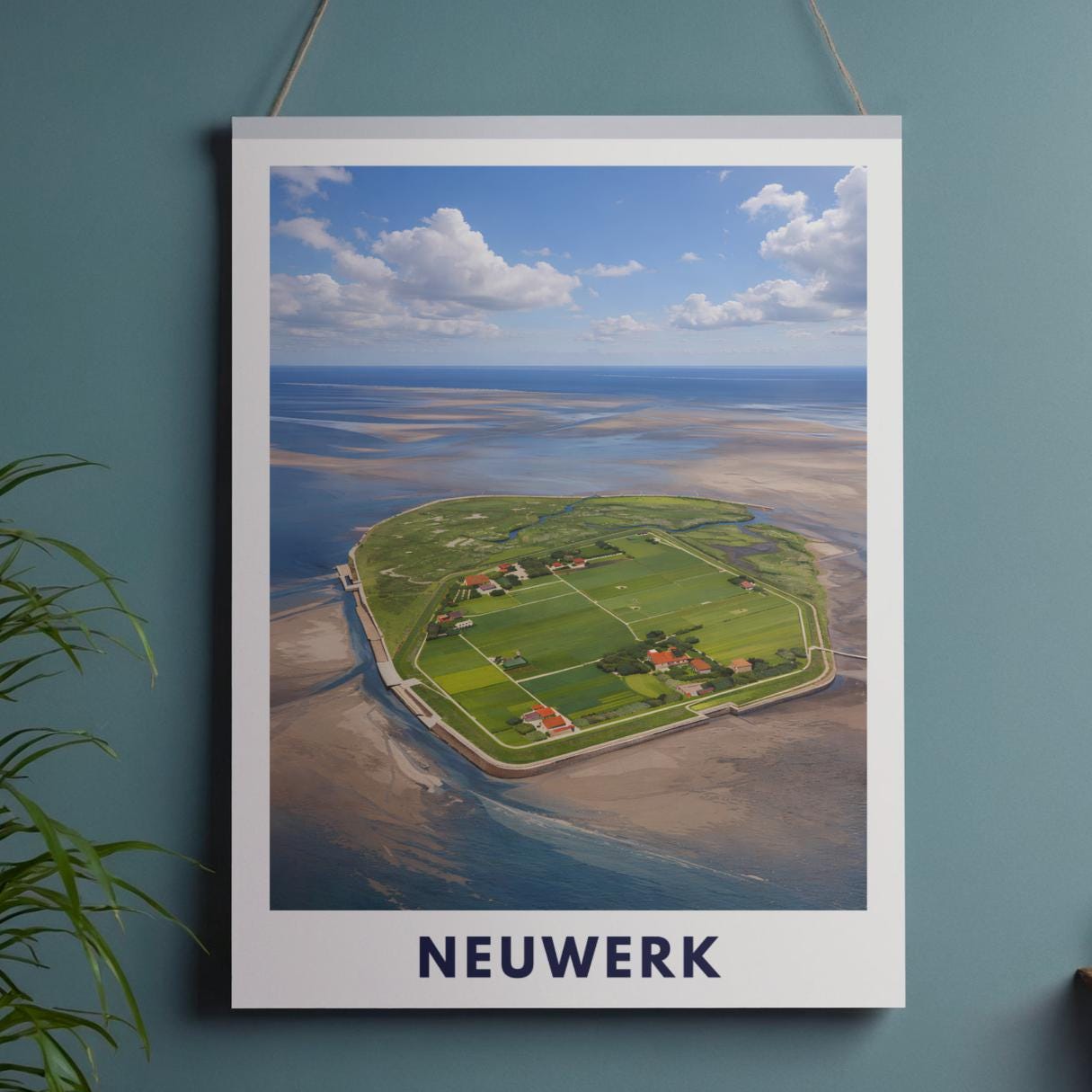 Neuwerk Poster | Neuwerk North Sea Island | Wadden Sea National Park Wall Art | Mudflat Hiking Print | Elbe Coastal Decor Gift