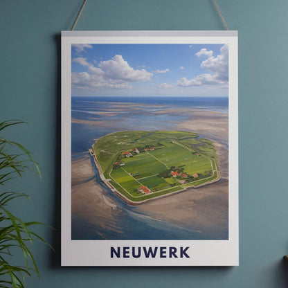 Neuwerk Poster | Neuwerk North Sea Island | Wadden Sea National Park Wall Art | Mudflat Hiking Print | Elbe Coastal Decor Gift