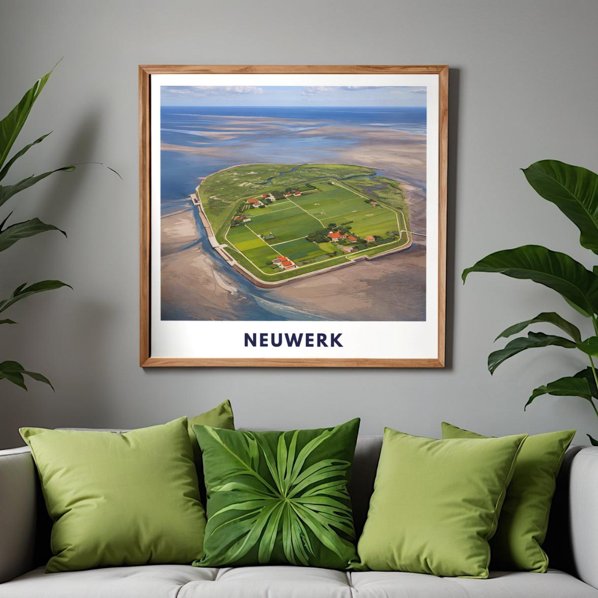 Neuwerk Poster | Neuwerk North Sea Island | Wadden Sea National Park Wall Art | Mudflat Hiking Print | Elbe Coastal Decor Gift