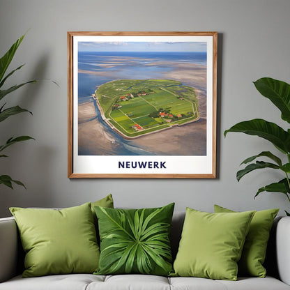Neuwerk Poster | Neuwerk North Sea Island | Wadden Sea National Park Wall Art | Mudflat Hiking Print | Elbe Coastal Decor Gift