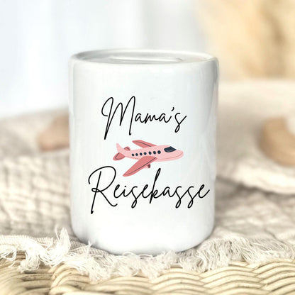 Mum’s Travel Money Pot | Mother’s Day Gift | Personalised | Holiday Fund | Gift Idea for Mum Save for a Holiday Ceramic Money Pot Thank You