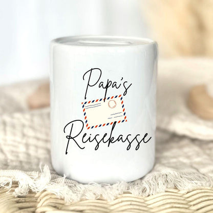 Mum’s Travel Money Pot | Mother’s Day Gift | Personalised | Holiday Fund | Gift Idea for Dad Save for a Holiday Ceramic Money Pot Thank You