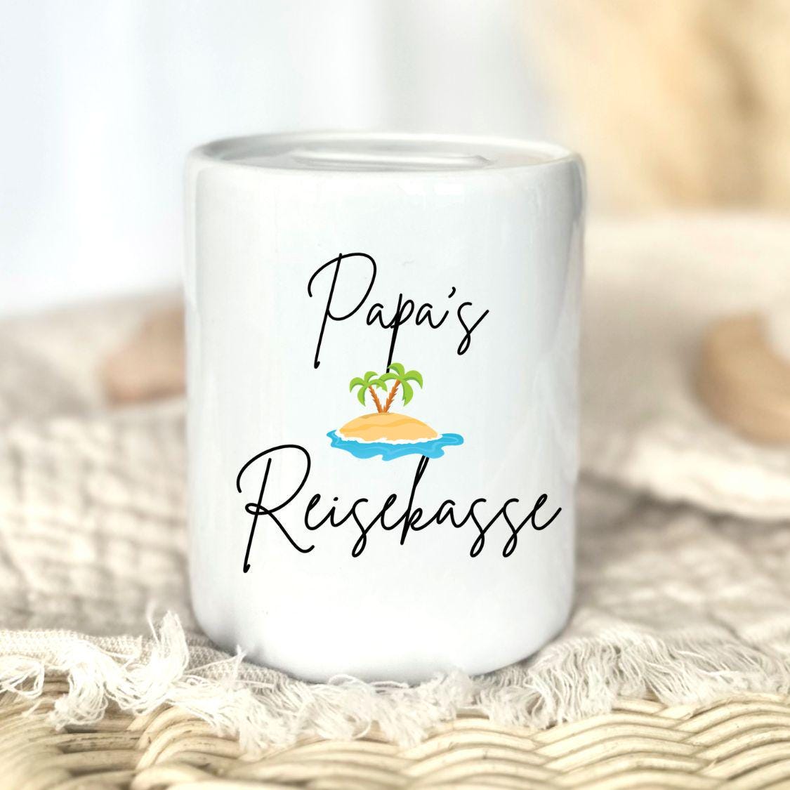 Mum’s Travel Money Pot | Mother’s Day Gift | Personalised | Holiday Fund | Gift Idea for Dad Save for a Holiday Ceramic Money Pot Thank You